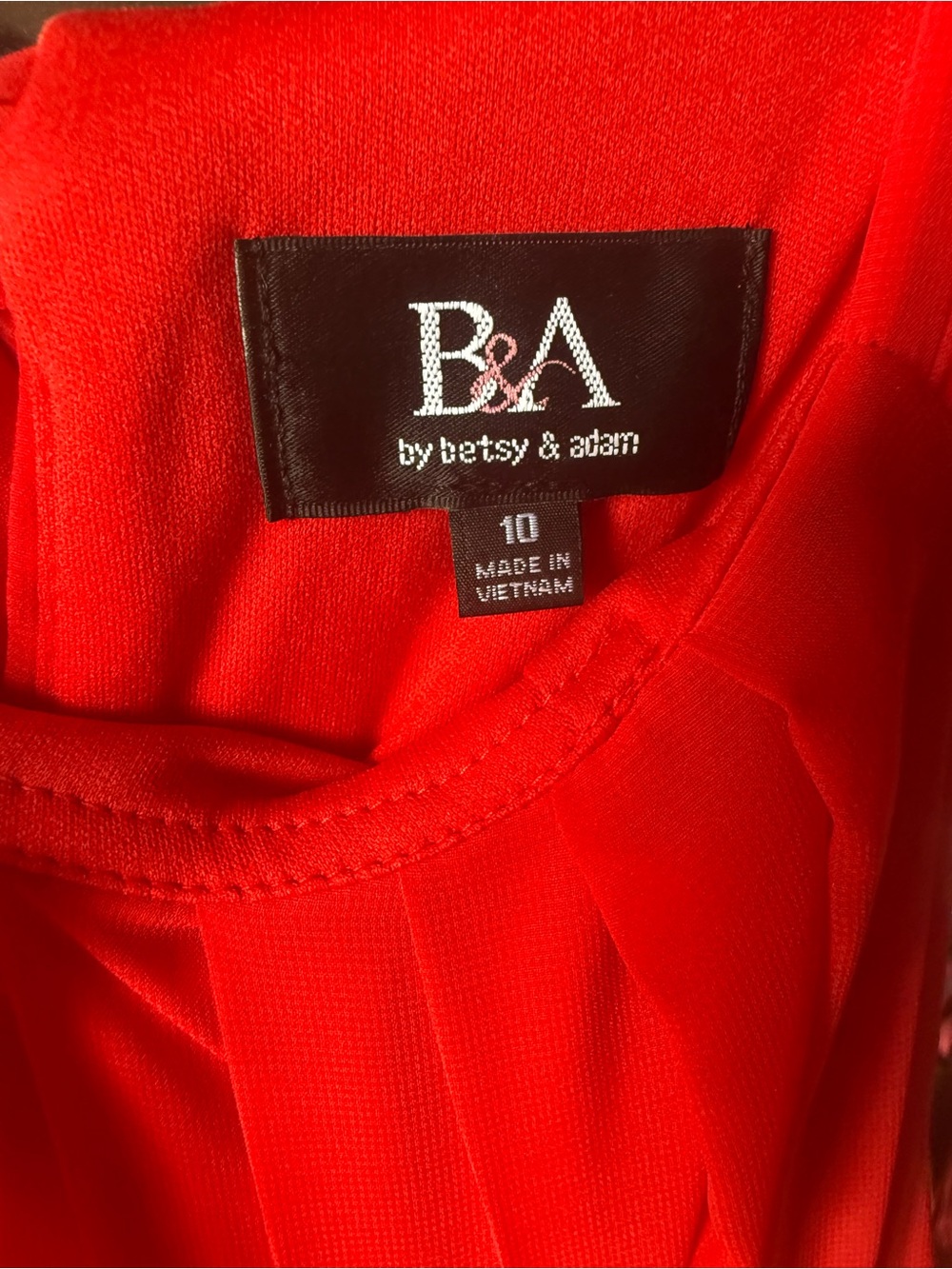 Betsy & Adam Bold Red Ruffled Maxi dress - Picture 8 of 8